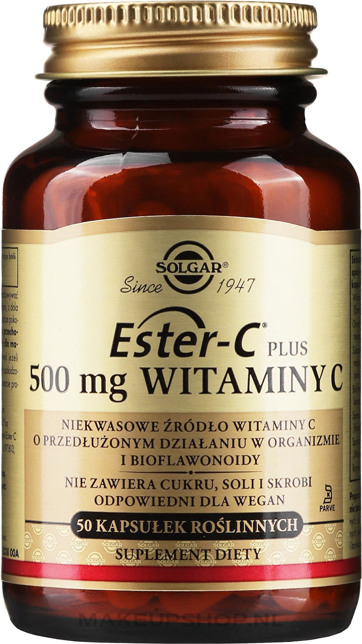 Solgar Ester-C Plus 500 mg 50 Kapsül - Diş Beyazlatıcı Köpük Hediye