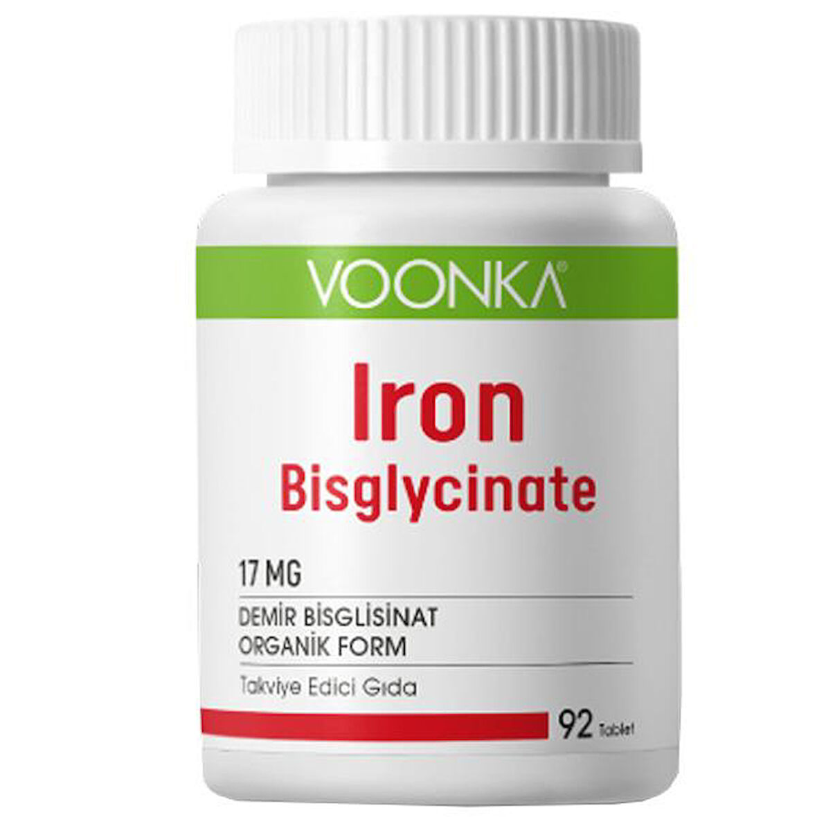 Voonka Iron Bisglycinate Demir 92 Kapsül Demir İçeren Gıda Takviyesi - Diş Beyazlatıcı Köpük Hediye