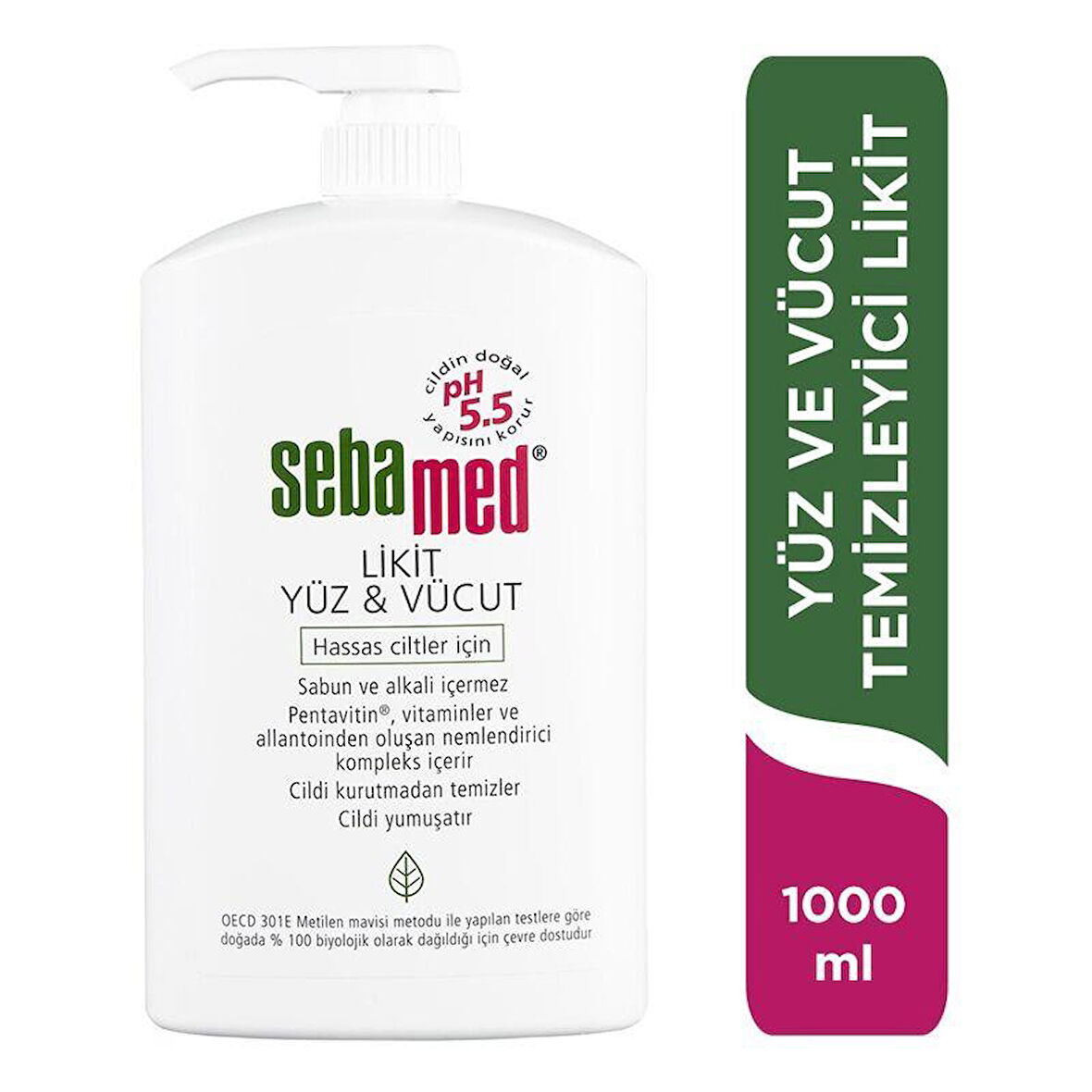 Sebamed Likit Yüz Temizleme Jeli 1000 ML - Diş Beyazlatıcı Köpük Hediye