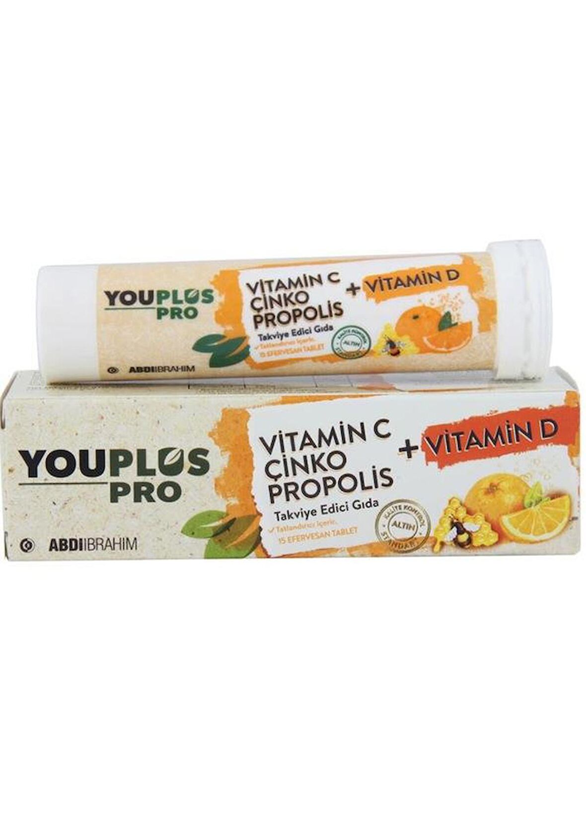YouPlus Pro Vitamin C Çinko Propolis Takviye Edici Gıda 15 Tablet