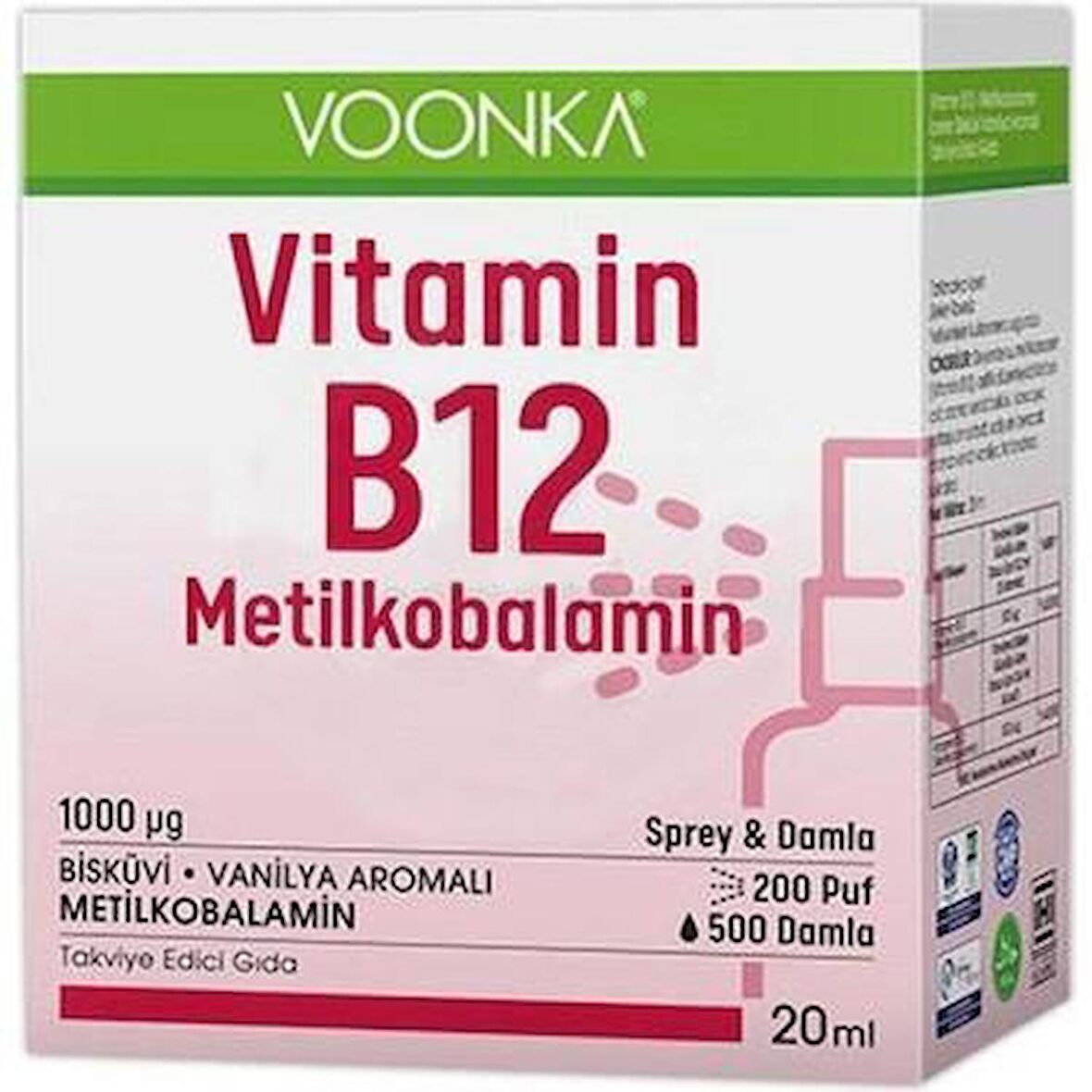 Voonka Vi̇tami̇n B12 Meti̇lkobalami̇n 20 ml