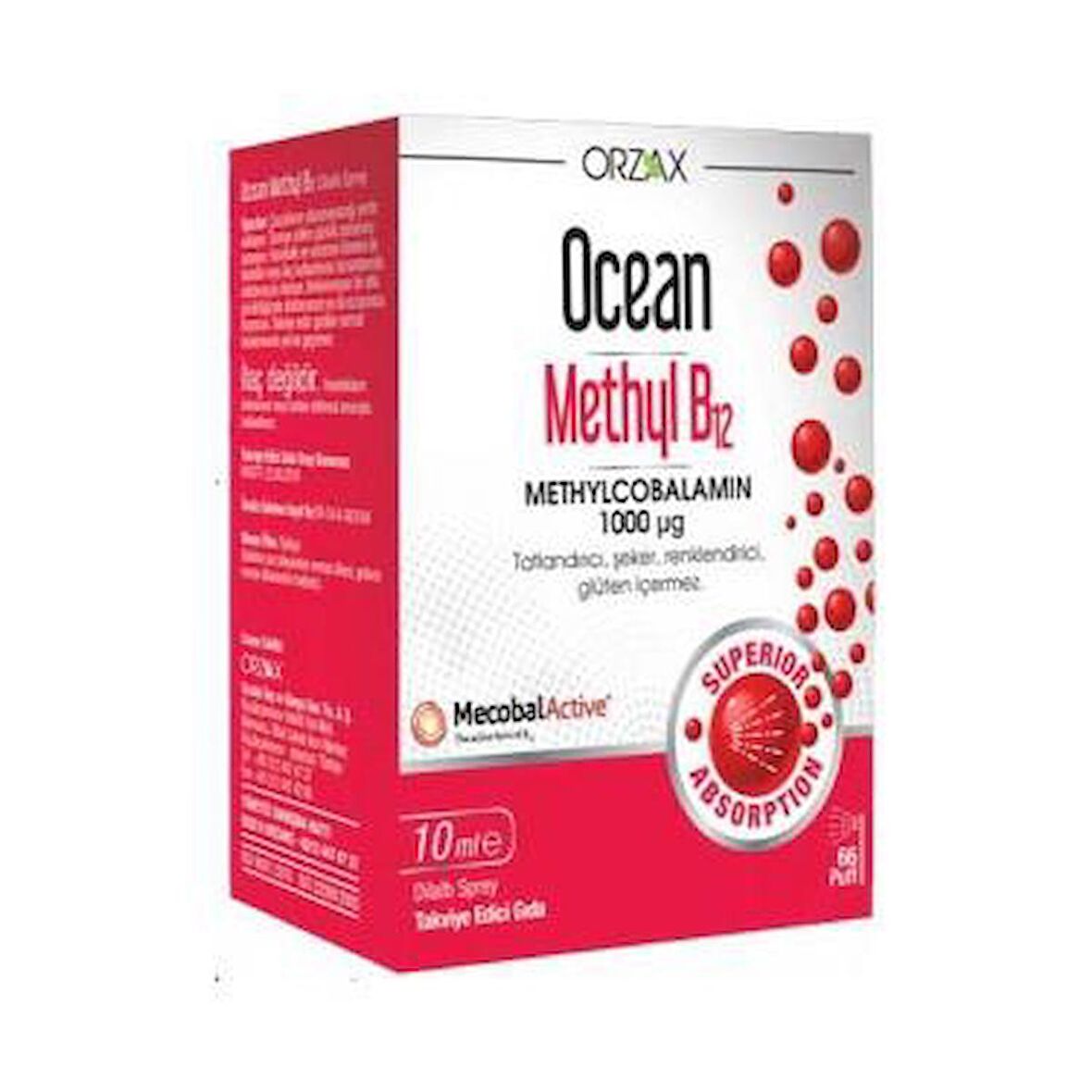 Orzax Ocean Methyl B12 10 ml - Takviye Edici Gıda