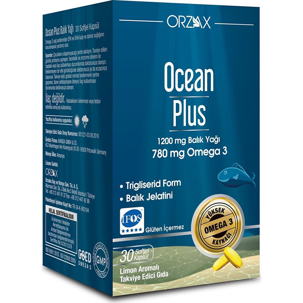 Orzax Ocean Plus 30 Kapsül