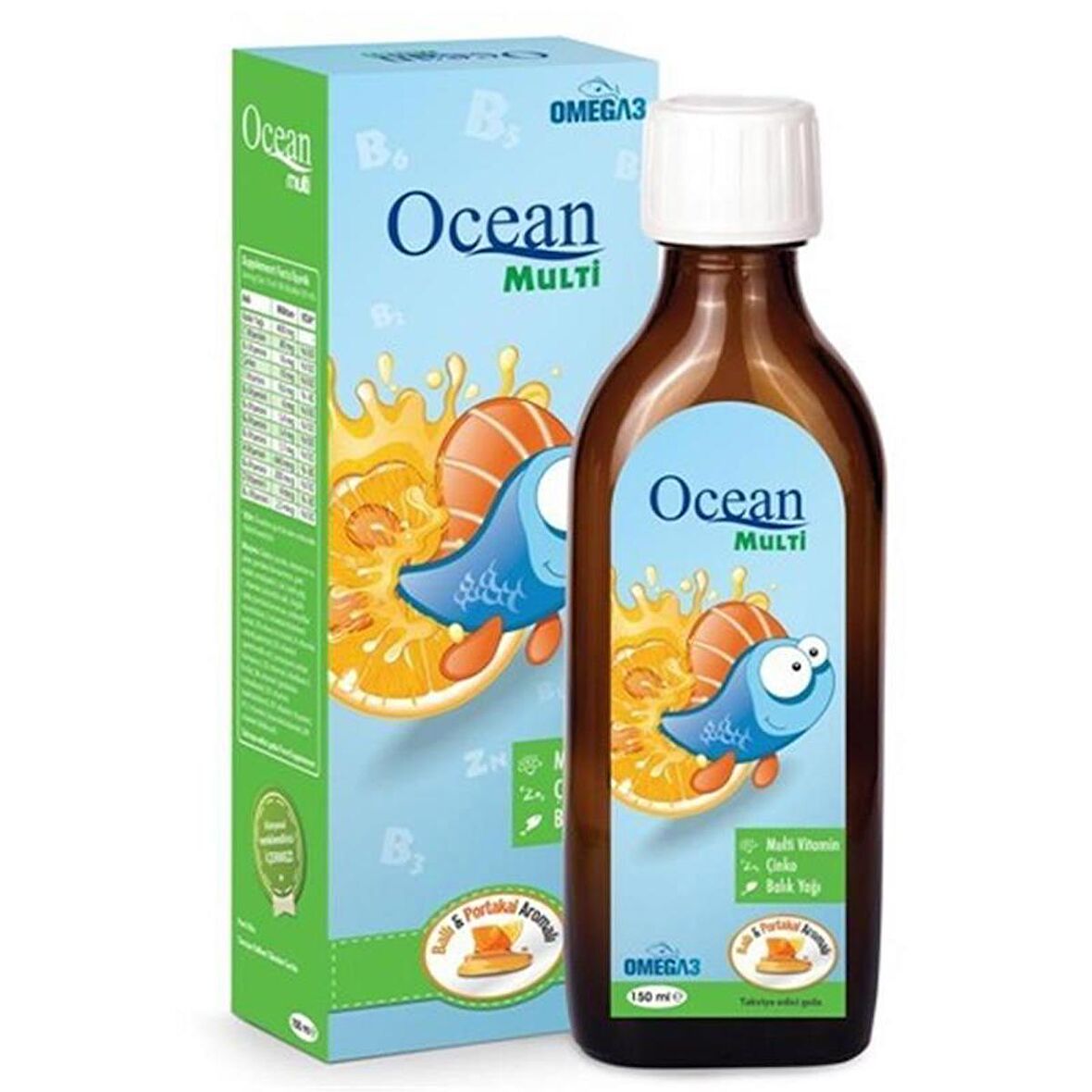 Orzax Ocean Multi Şurup 150 ml - Ballı Portakallı
