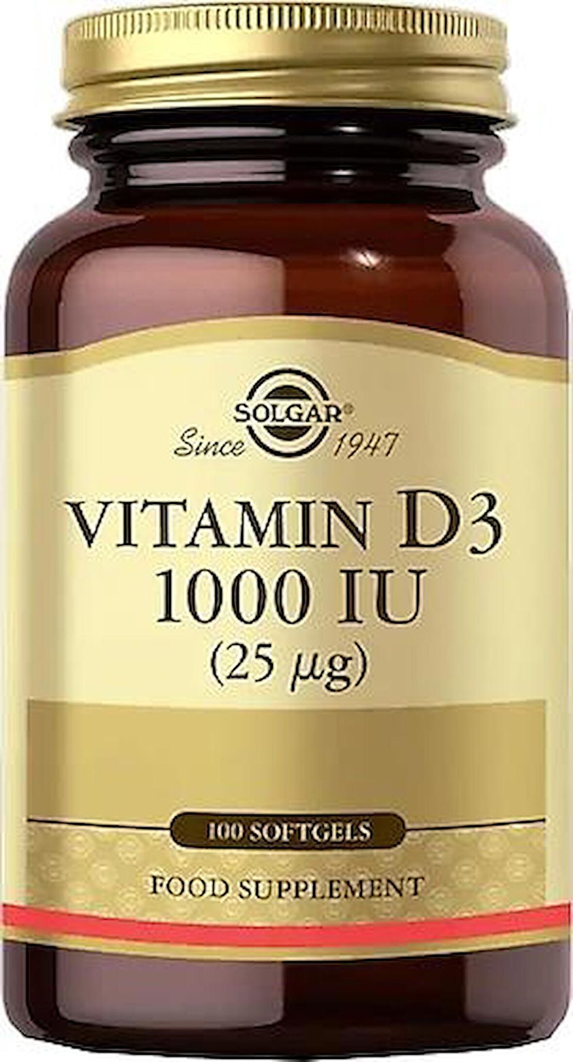 Solgar Vitamin D3 1000 IU (25 µg) 100 Yumuşak Jelatin Kapsül