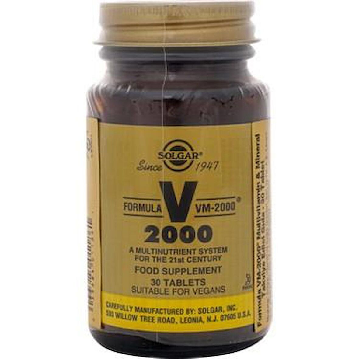 Solgar Formula VM-2000 Multivitamin ve Mineral 30 Tablet