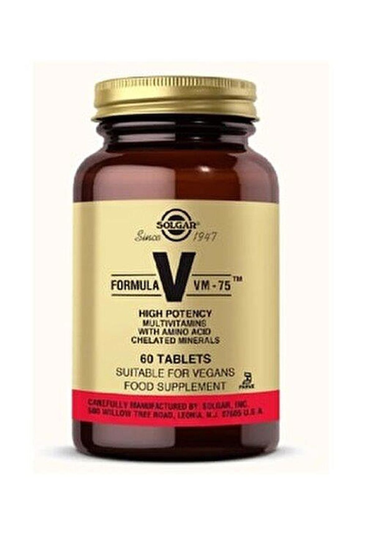 Solgar Formula VM-75 Multivitamin ve Mineral 60 Tablet