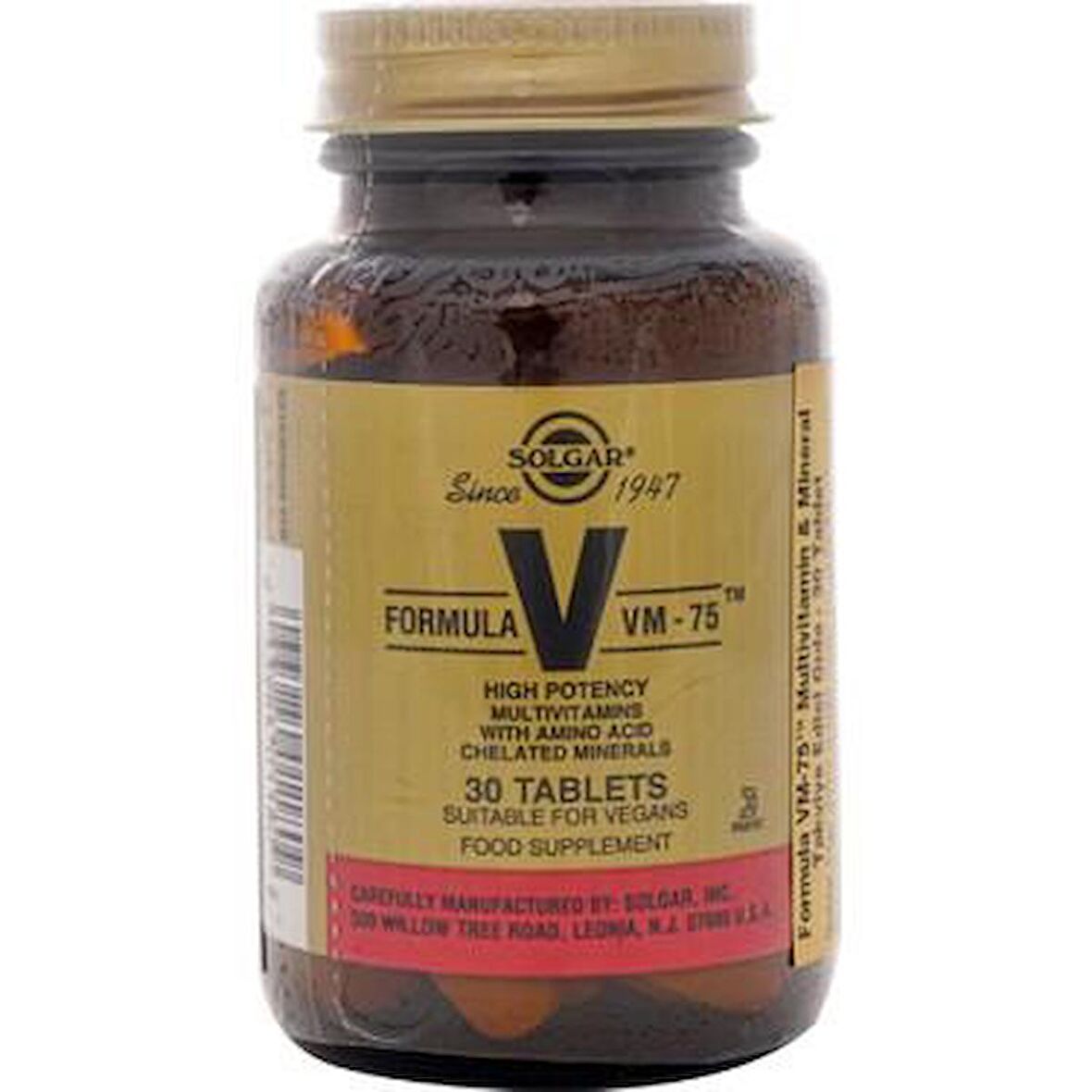 Solgar Formula VM-75 Multivitamin ve Mineral 30 Tablet