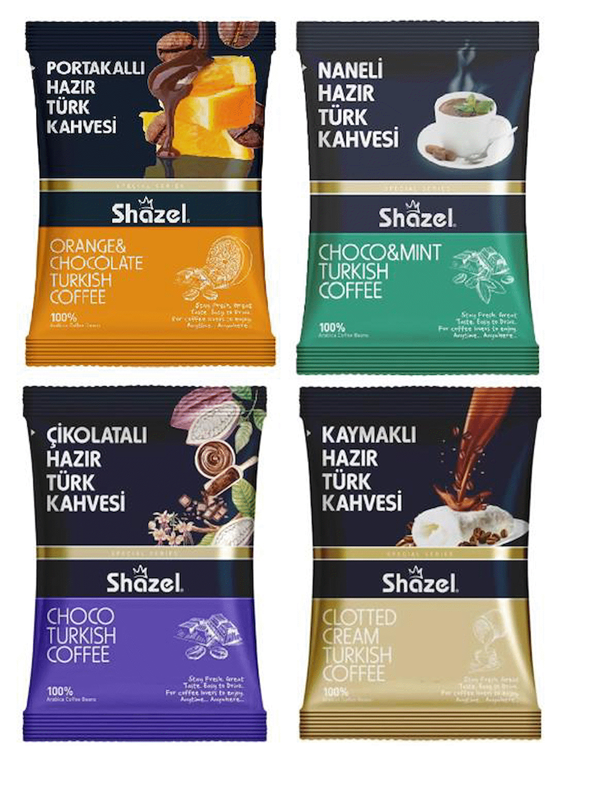 Shazel 100 gr 4'lü Çikolatalı Türk Kahvesi