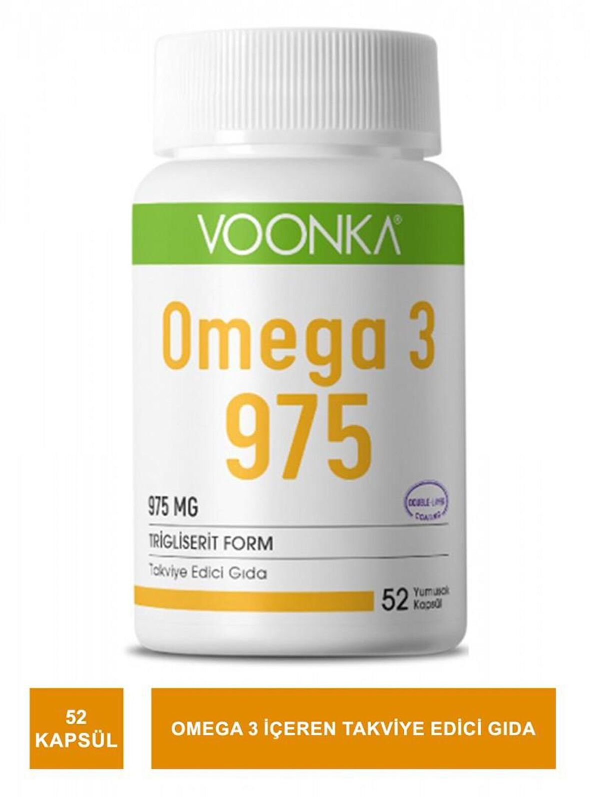 Voonka Omega 3 975 Takviye Edici Gıda 52 Yumuşak Kapsül