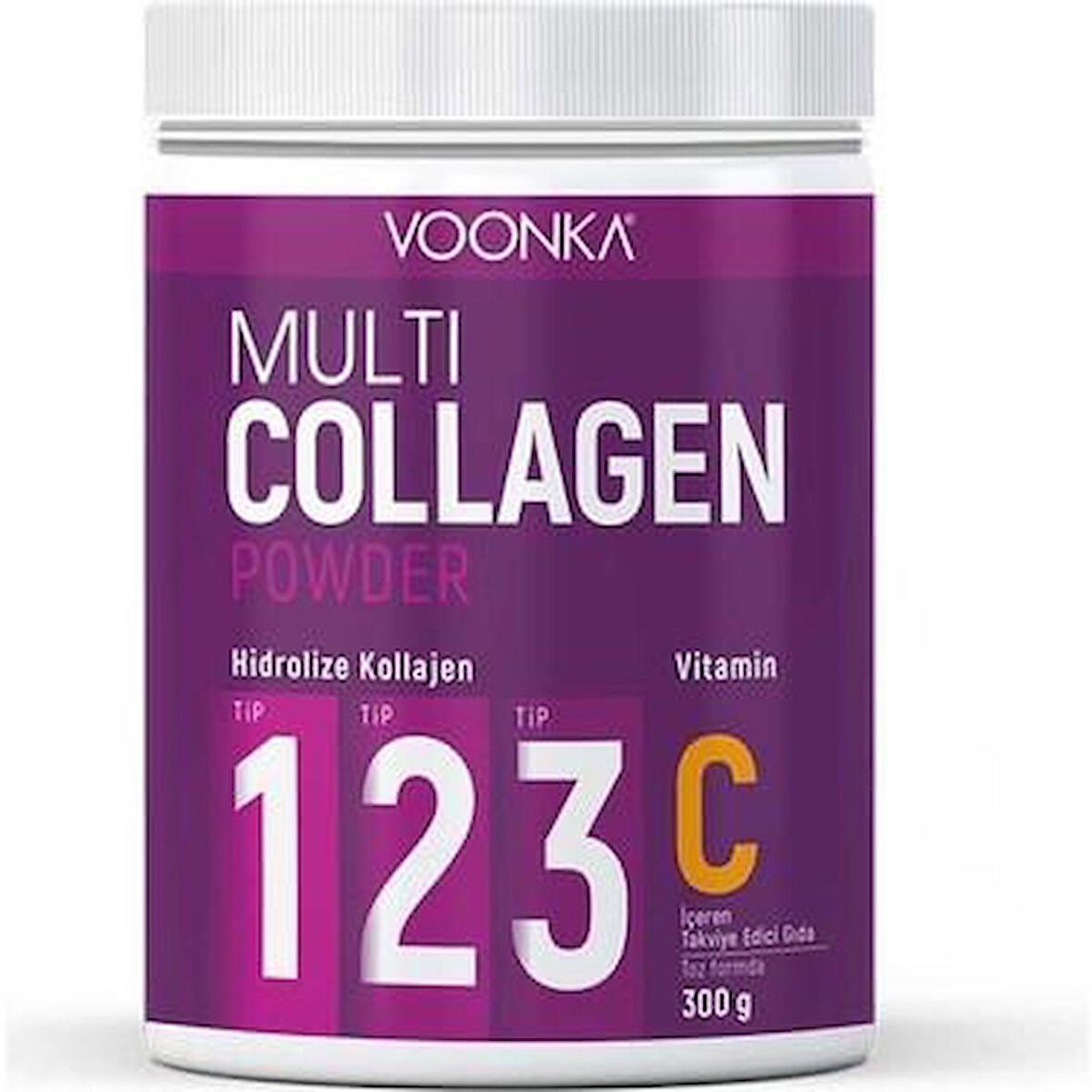 Voonka Multi Collagen Powder Vitamin C İçeren Takviye Edici Gıda 300 gr.