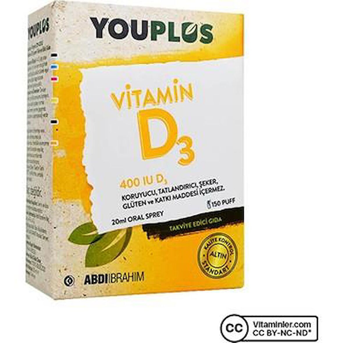 Youplus Vitamin D3 400 IU Damla 20 ml
