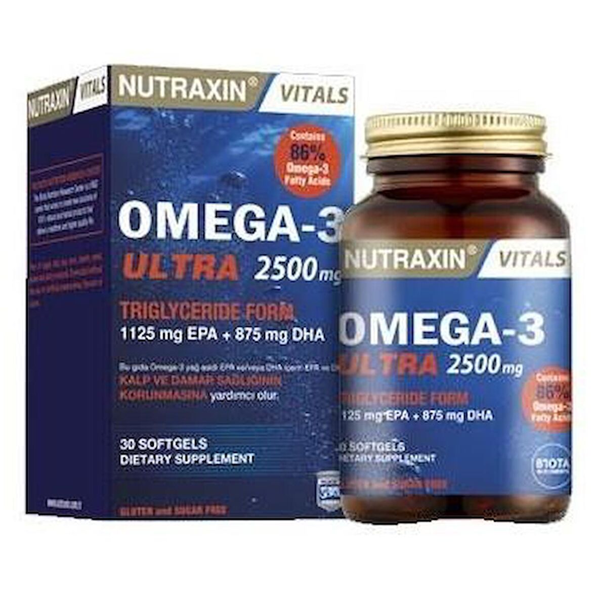 Nutraxin Omega-3 Ultra 2500 mg 30 Yumuşak Kapsül