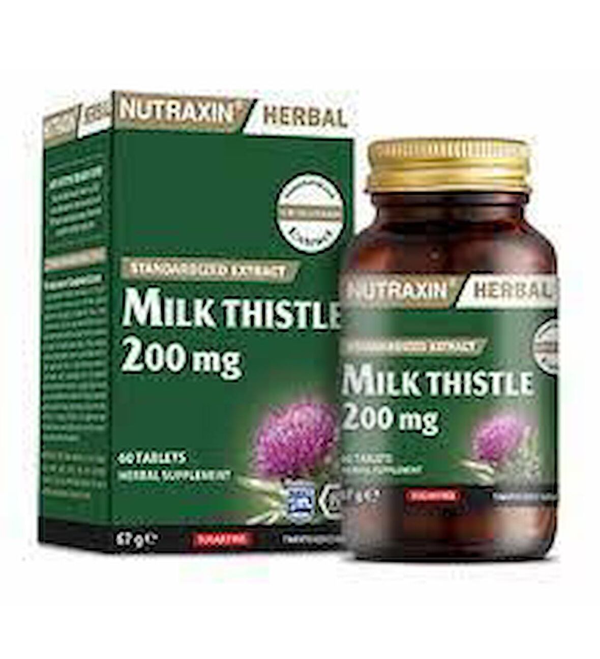 Nutraxin Herbal Milk Thistle 200mg 60 Kapsül