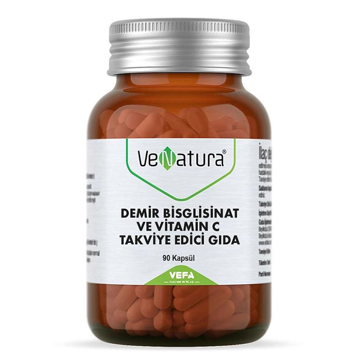 VeNatura Demir Bisglisinat ve Vitamin C 90 Kapsül