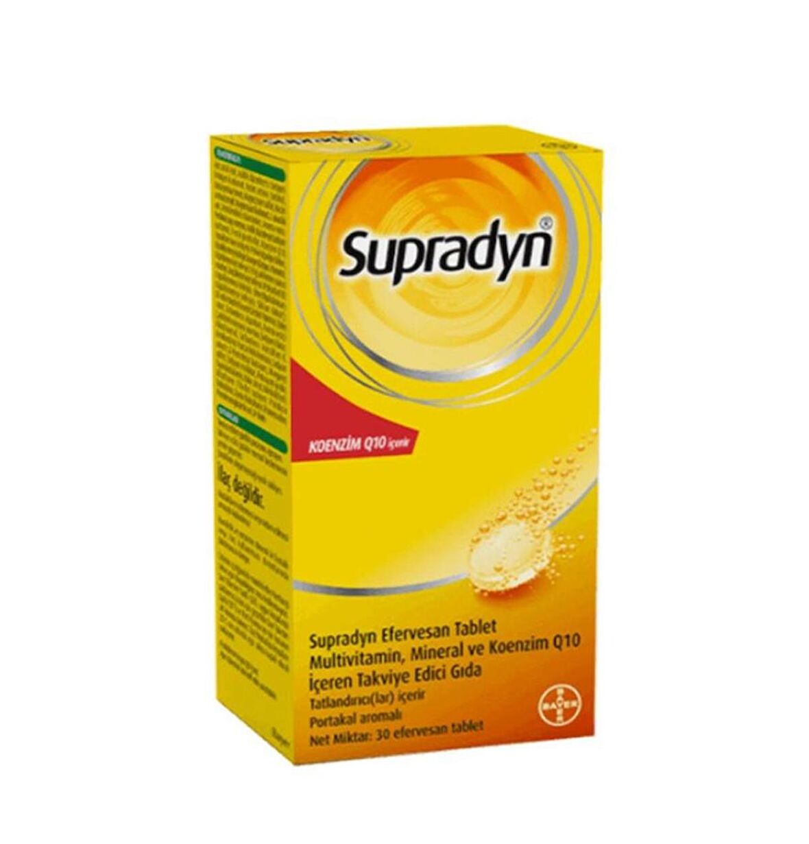Supradyn Vitamin, Mineral ve Koenzim Q10 İçeren 30 Efervesan Tablet