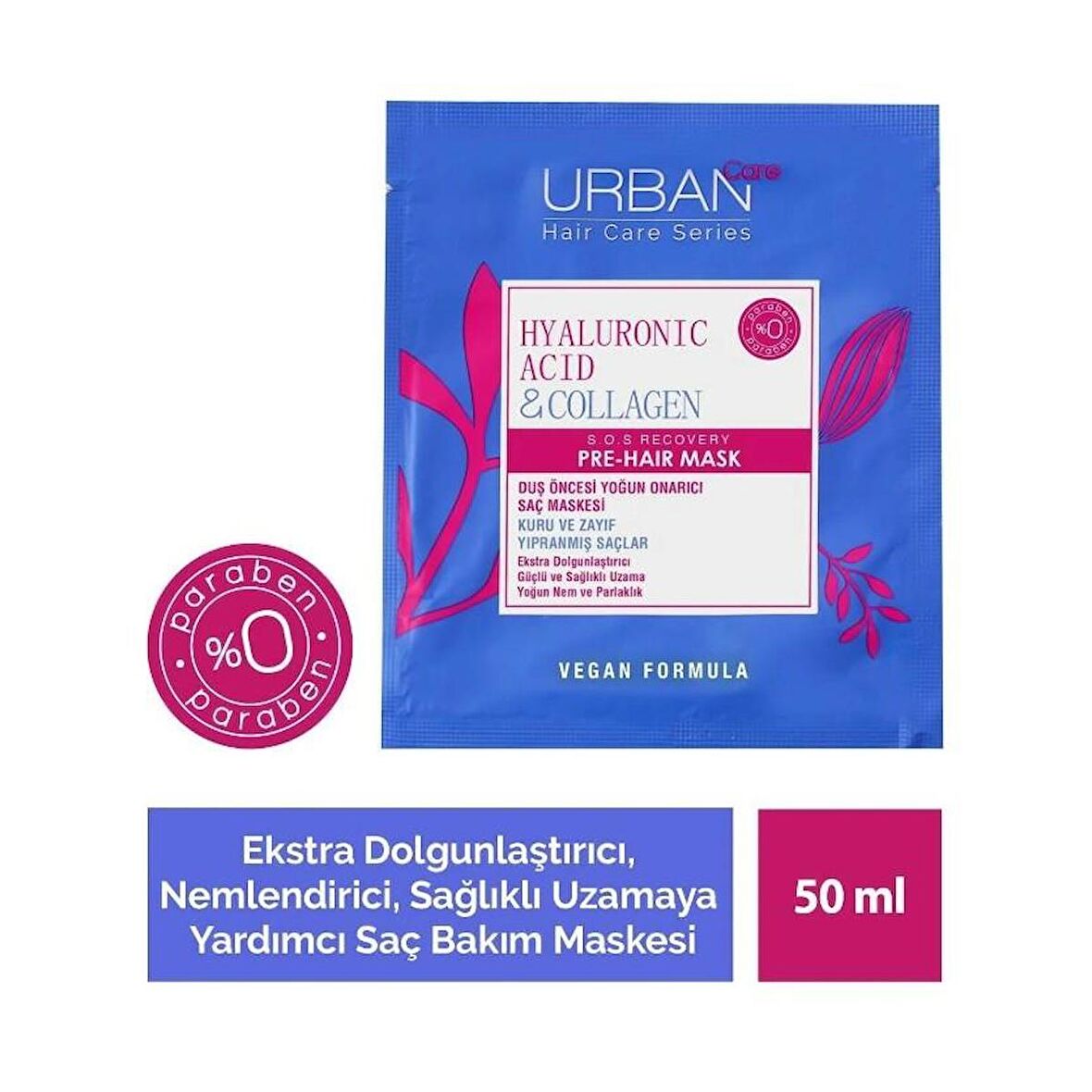 Urban Care Hyaluronic Asit & Collagen Hair Mask 50 ml