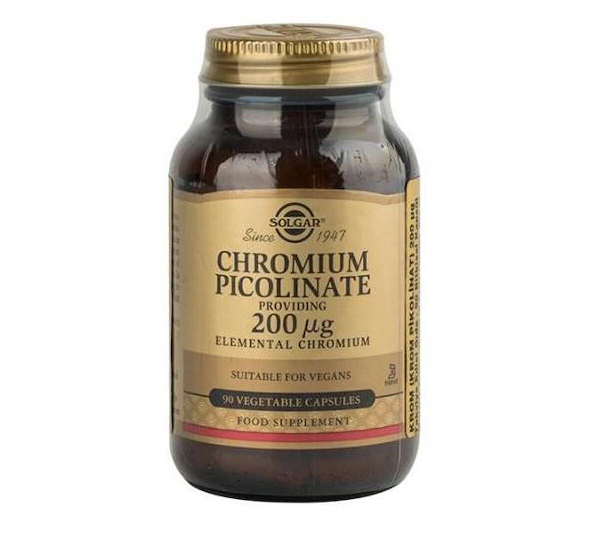 Solgar Chromium Picolinate 200mcg 90 Kapsül