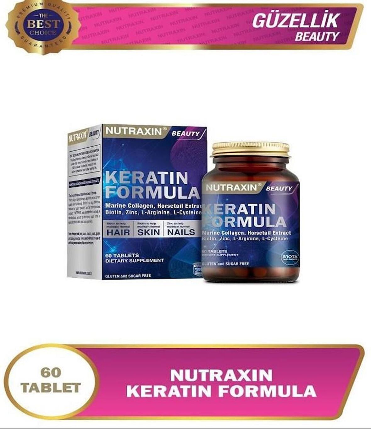 Nutraxin Keratin Formula 60 Tablet