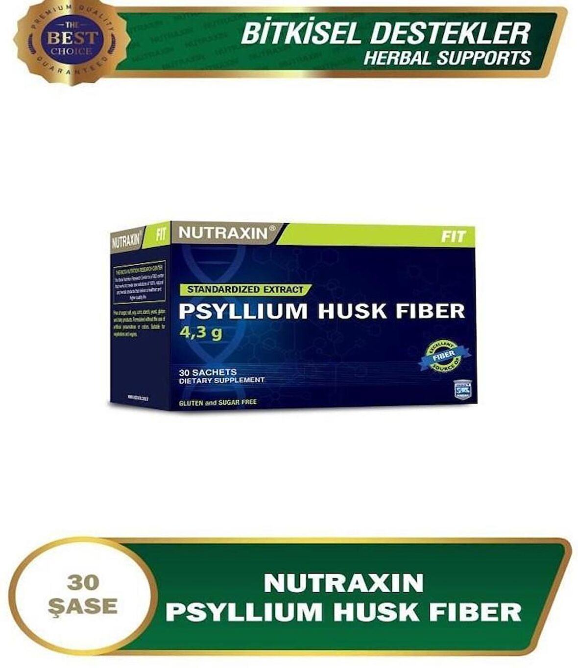 Nutraxin Psyllium Husk Fiber 4,3 gr x 30 Şase