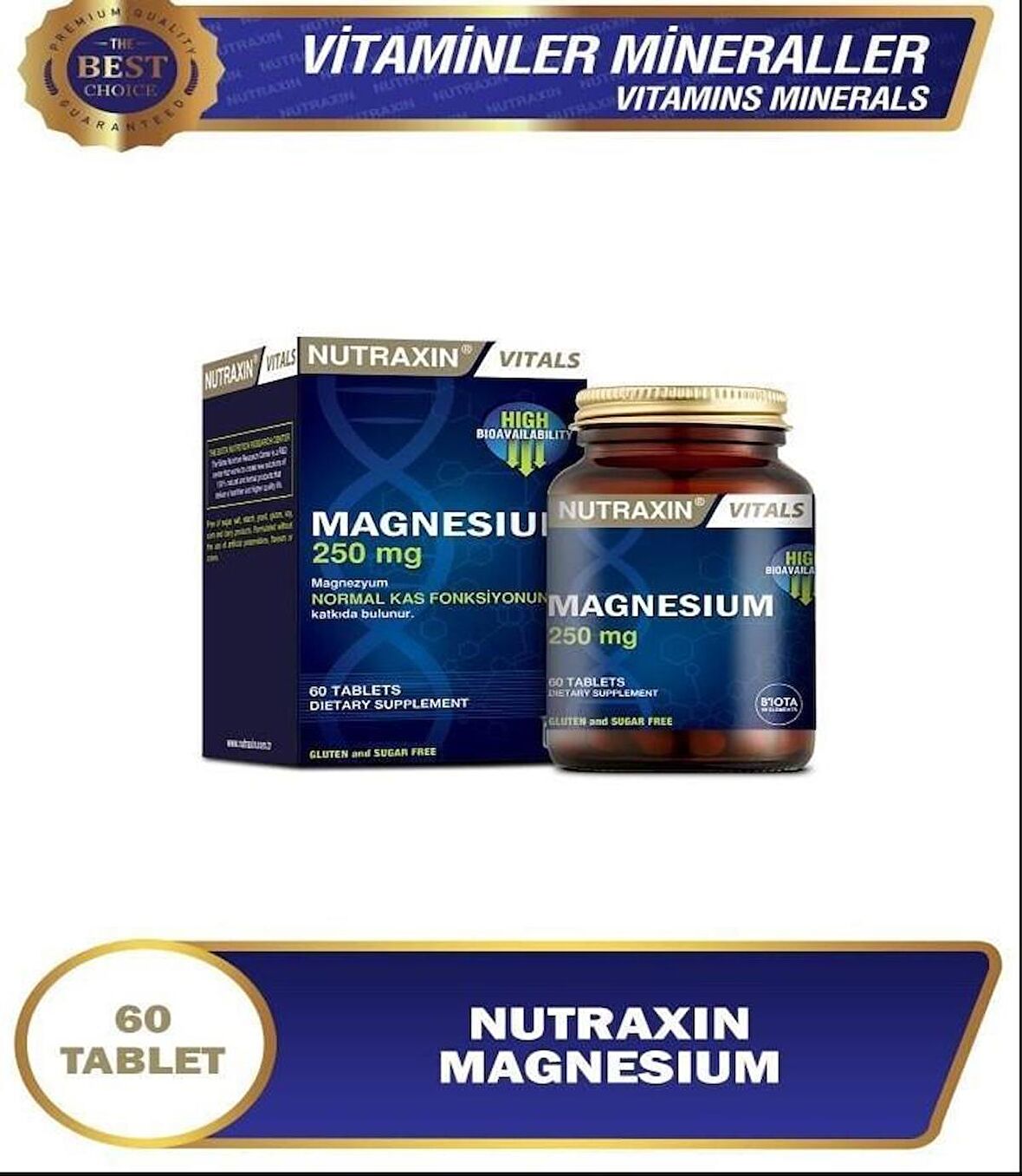 Nutraxin Magnesium 250 mg 60 Tablet