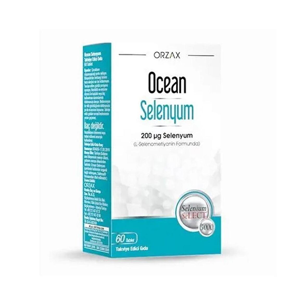 Orzax Ocean Selenyum Takviye Edici Gıda 60 Tablet