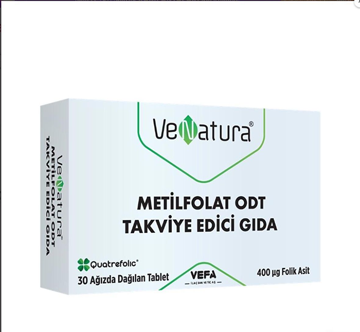 Venatura Metilfolat ODT 30 Ağızda Dağılan Tablet