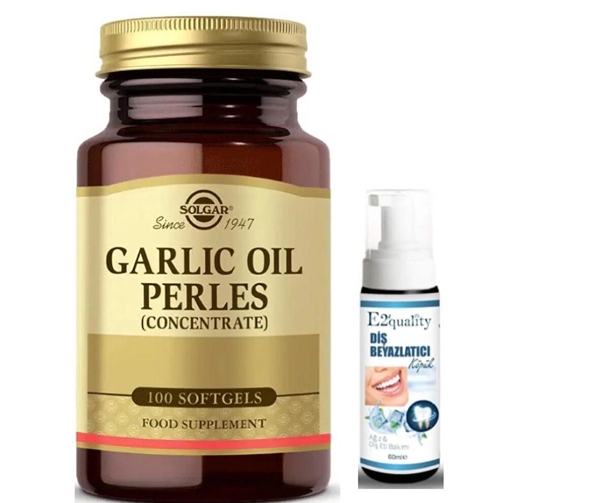 Solgar Garlic Oil Sarımsak Yağı 100 Kapsül - Diş Beyazlatcı Köpük Hediye