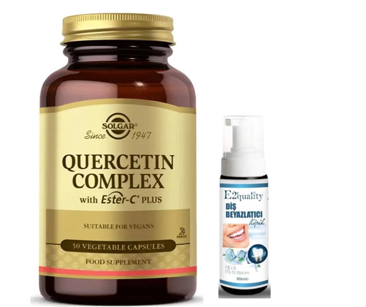 Solgar Quercetin Complex 50 Kapsül - Diş Beyazlatıcı Köpük Hediye