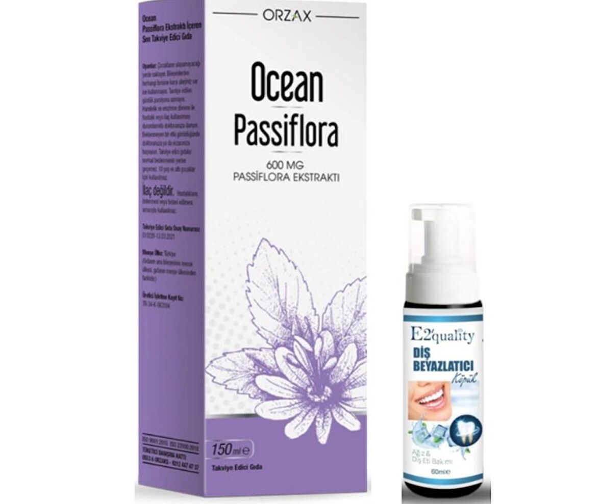 Orzax Ocean Passiflora Şurup 150 ml - Diş Beyazlatıcı Köpük Hediye