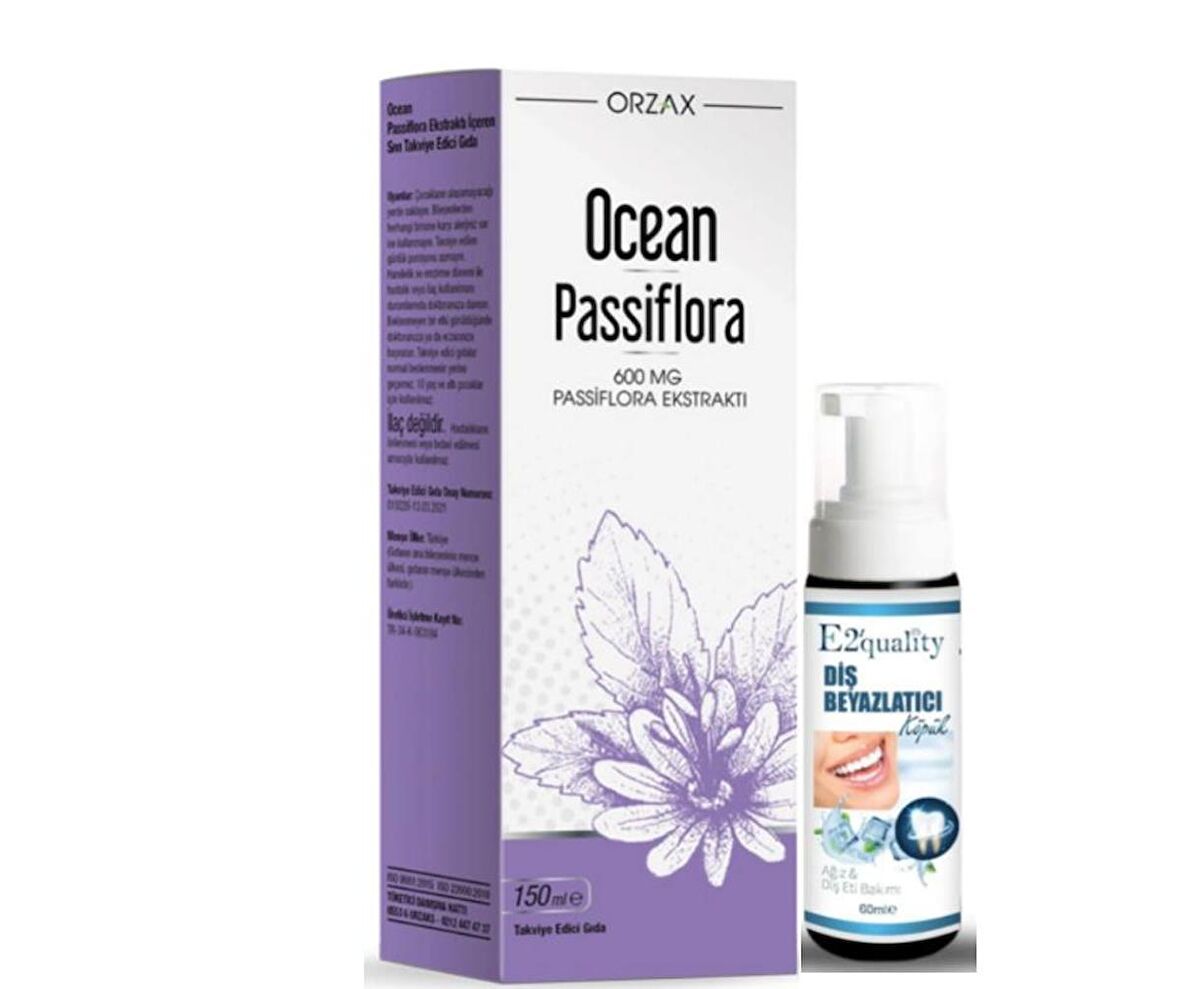 Orzax Ocean Passiflora Şurup 150 ml - Diş Beyazlatıcı Köpük Hediye