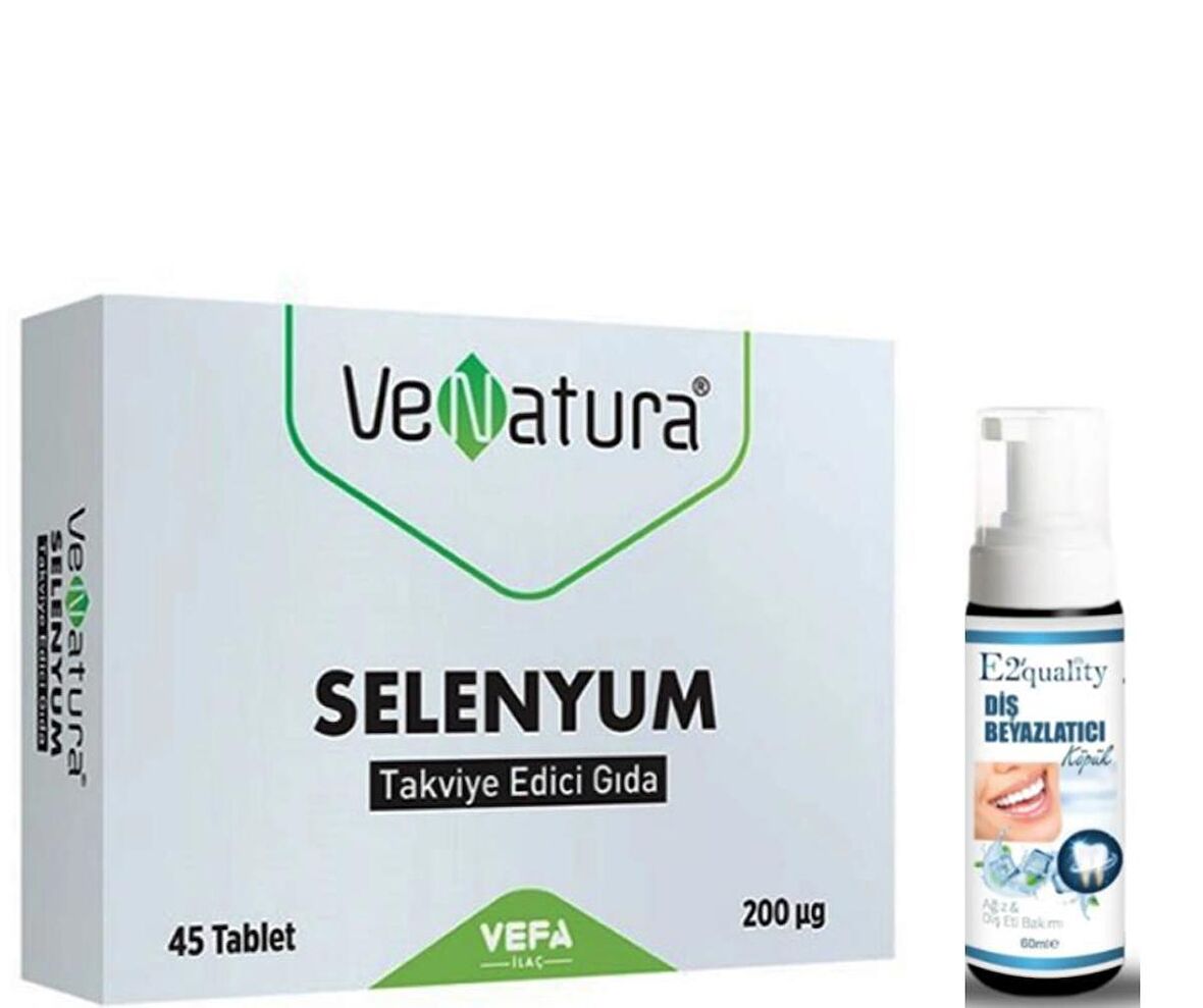 VeNatura Selenyum Takviye Edici Gıda 45 Tablet - Diş Beyazlatıcı Köpük Hediye