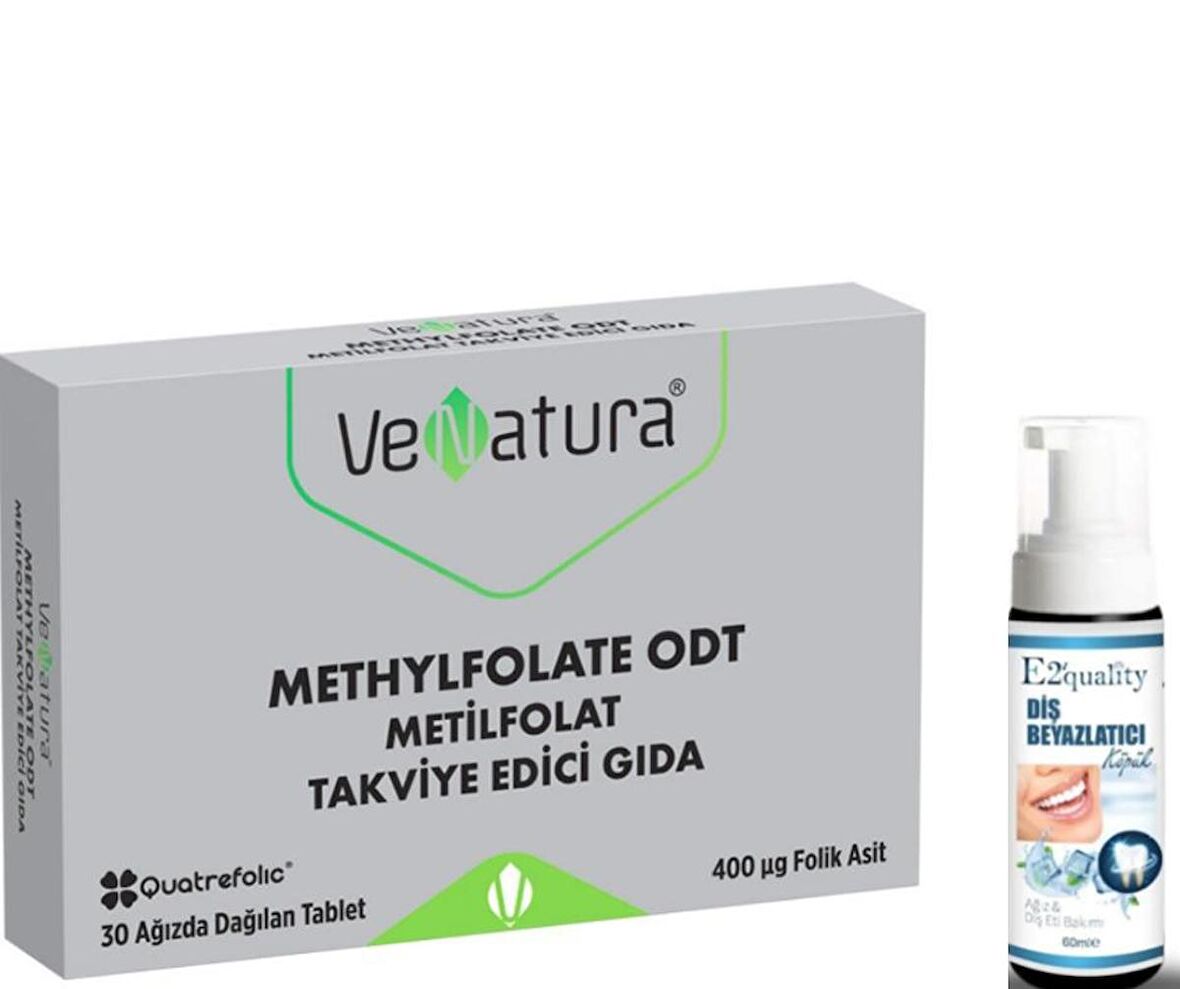 VeNatura Metilfolat Odt Takviye Edici Gıda 30 Tablet - Diş Beyazlatıcı Köpük Hediye 