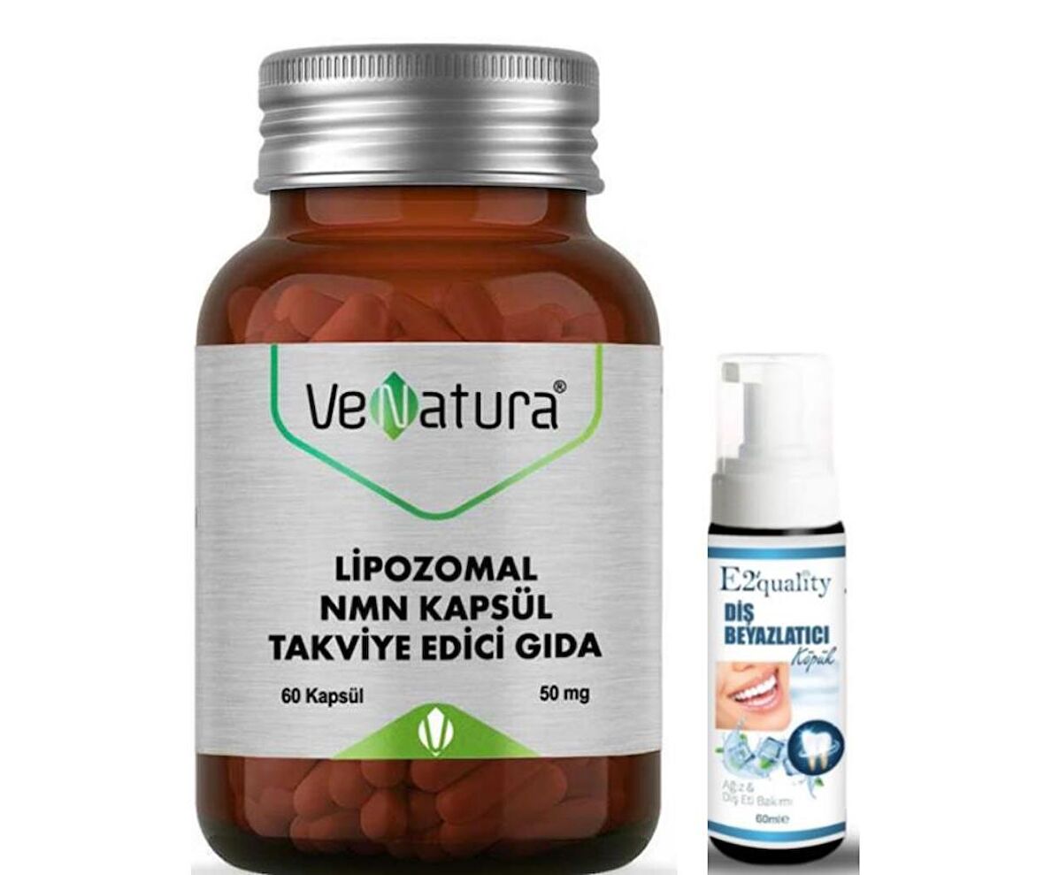 VeNatura Lipozomal NMN 60 Kapsül - Diş Beyazlatıcı Köpük Hediye