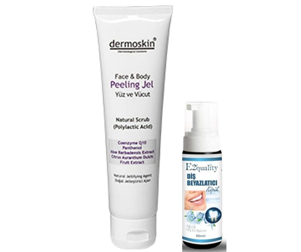 Dermoskin Face & Body Peeling Jel 100 ml - Diş Beyazlatıcı Köpük Hediye