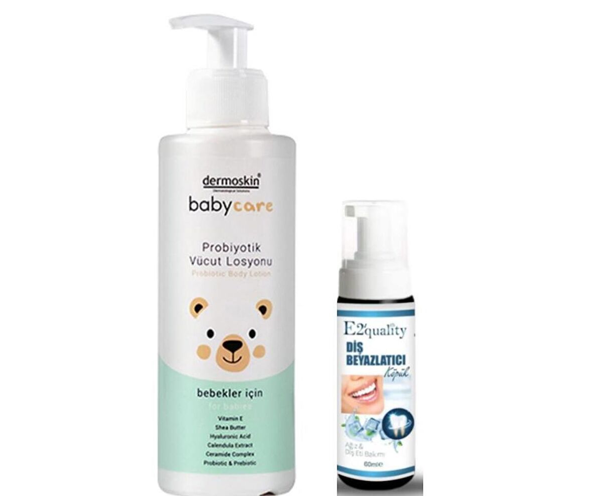 Dermoskin BabyCare Probiyotik Vücut Losyonu 230 ml- Diş Beyazlatıcı Köpük Hediye