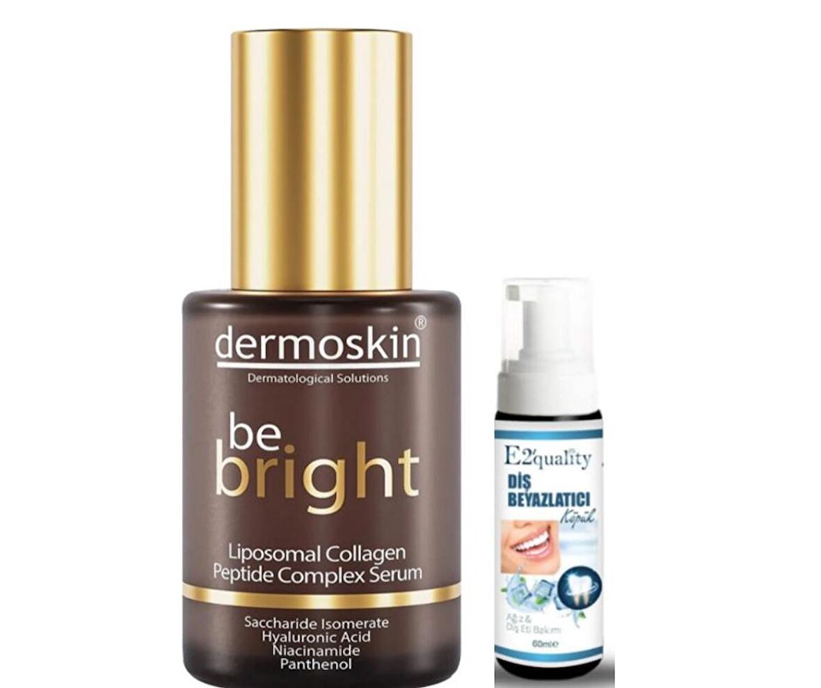 Dermoskin Be Bright Liposomal Collagen Peptide Complex Serum 30 ml- Diş Beyazlatıcı Köpük Hediye 