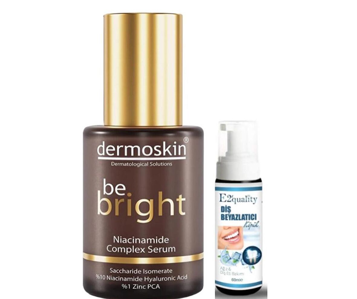 Dermoskin Be Bright Niacinamide Complex Serum 30 ml - Diş Beyazlatıcı Köpük Hediye 