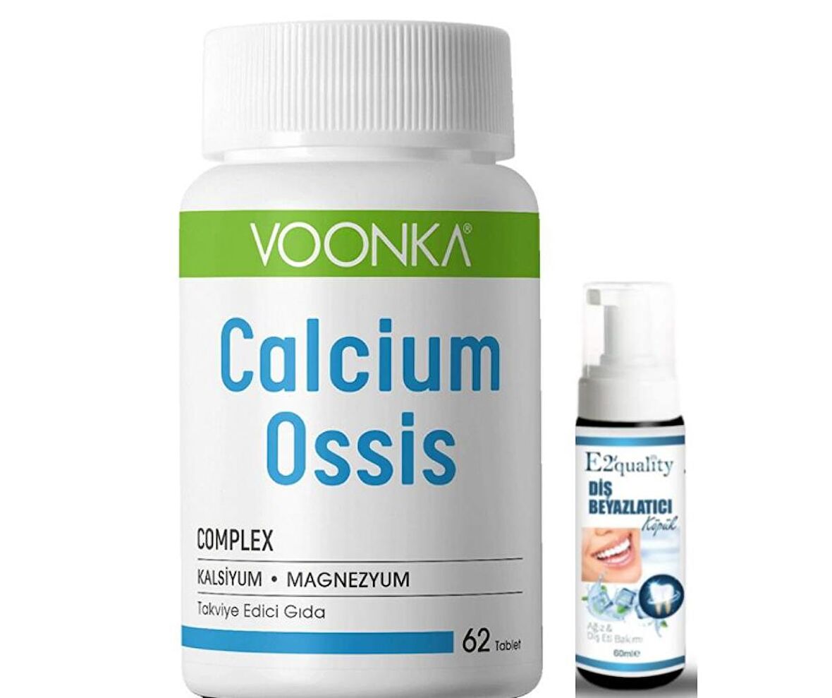 Voonka Calcium Ossis 62 Tablet - Diş Beyazlatıcı Köpük Hediye