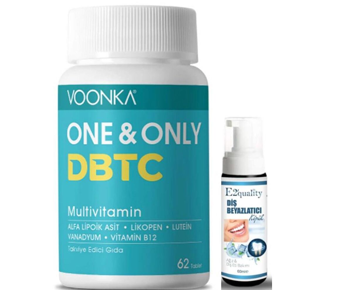 Voonka One And Only DBTC Multivitamin 62 Tablet  - Diş Beyazlatıcı Köpük Hediye