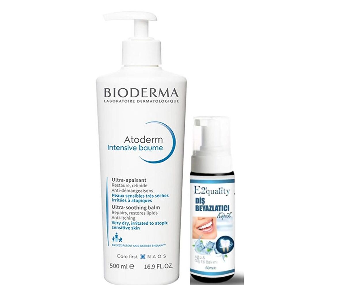 Bioderma Atoderm Intensive Baume 500 ml- Diş Beyazlatıcı Köpük Hediye 