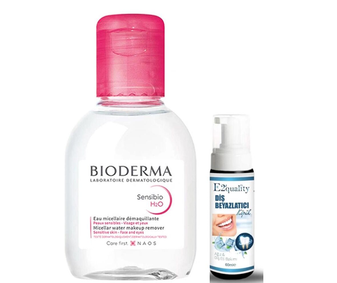 Bioderma Sensibio H2O Yüz ve Makyaj Temizleme Suyu 100 ml- Diş Beyazlatıcı Köpük Hediye 