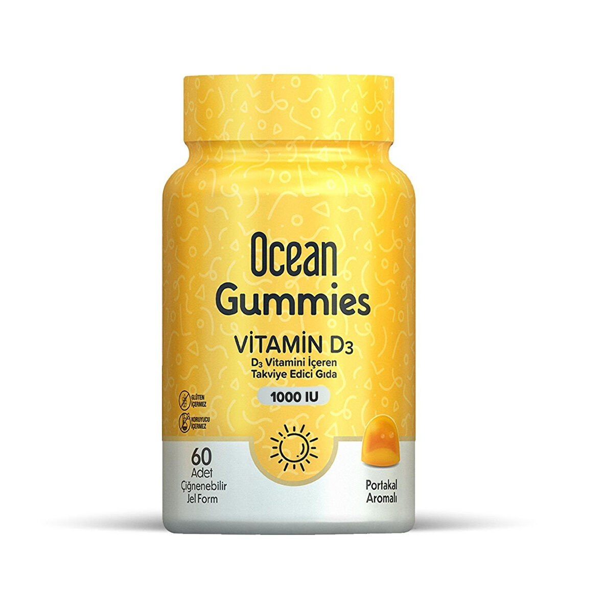 Ocean Gummies Vitamin D3 60 Çiğnenebilir Jel Form