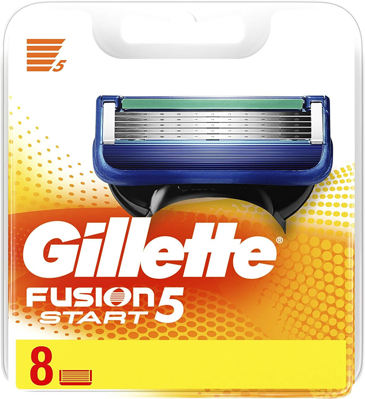 Gillette Fusion5 Start Yedek Erkek Tıraş Bıçağı 8'li - Diş Beyazlatıcı Köpük Hediye