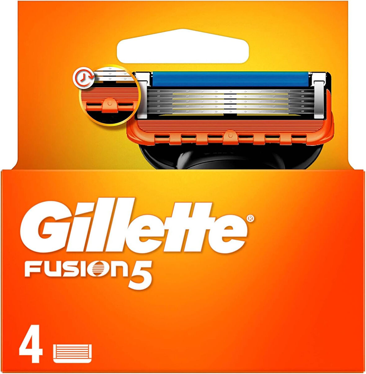 Gillette Fusion5 Yedek Tıraş Bıçağı 4 Adet - Diş Beyazlatıcı Köpük Hediye