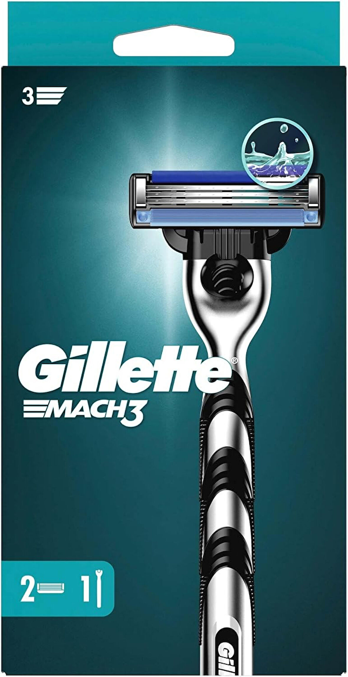 Gillette Mach3 Tıraş Makinesi + 2 Adet Yedek Tıraş Bıçağı - Diş Beyazlatıcı Köpük Hediye