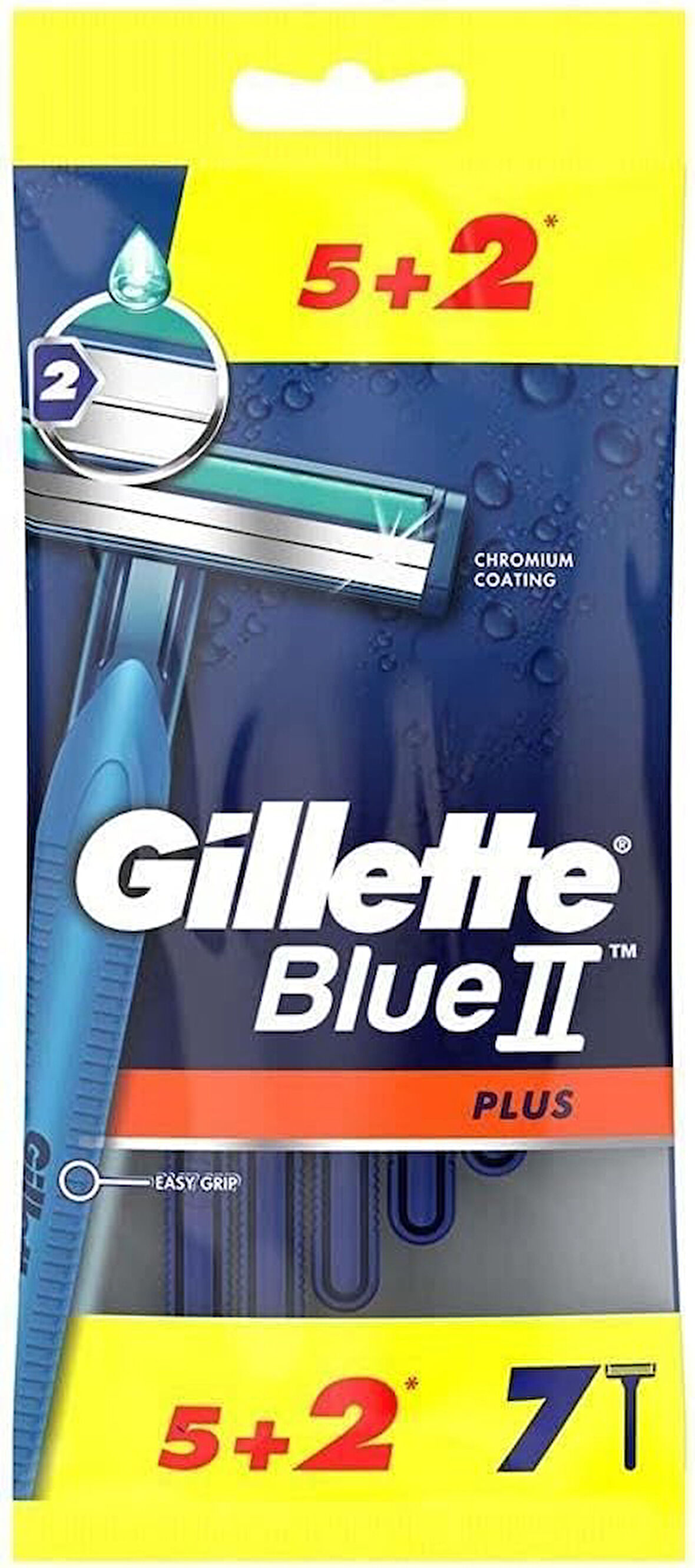 Gillette Blue2 Plus Kullan At Tıraş Bıçağı 7 Adet - Diş Beyazlatıcı Köpük Hediye