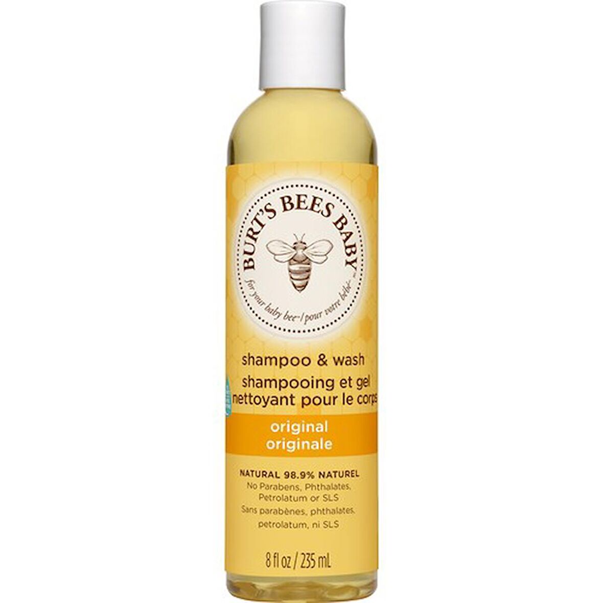 Burt's Bees Bebekler İçin Tamamen Doğal Saç Ve Vücut Şampuanı 235 ml- Baby Bees Shampoo Body Wash