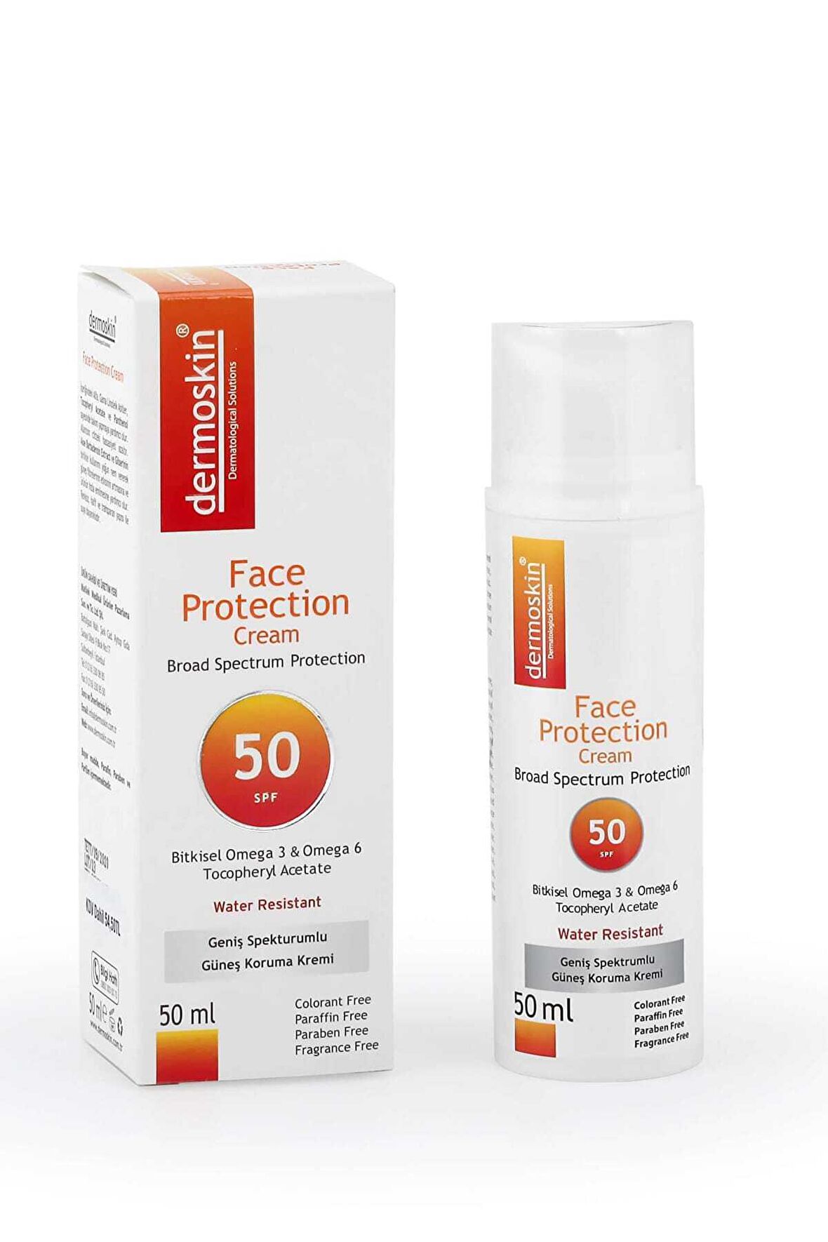 Dermoskin Yüz Güneş Kremi Face Protection SPF 50+ Güneş Koruyucu Krem 50ml