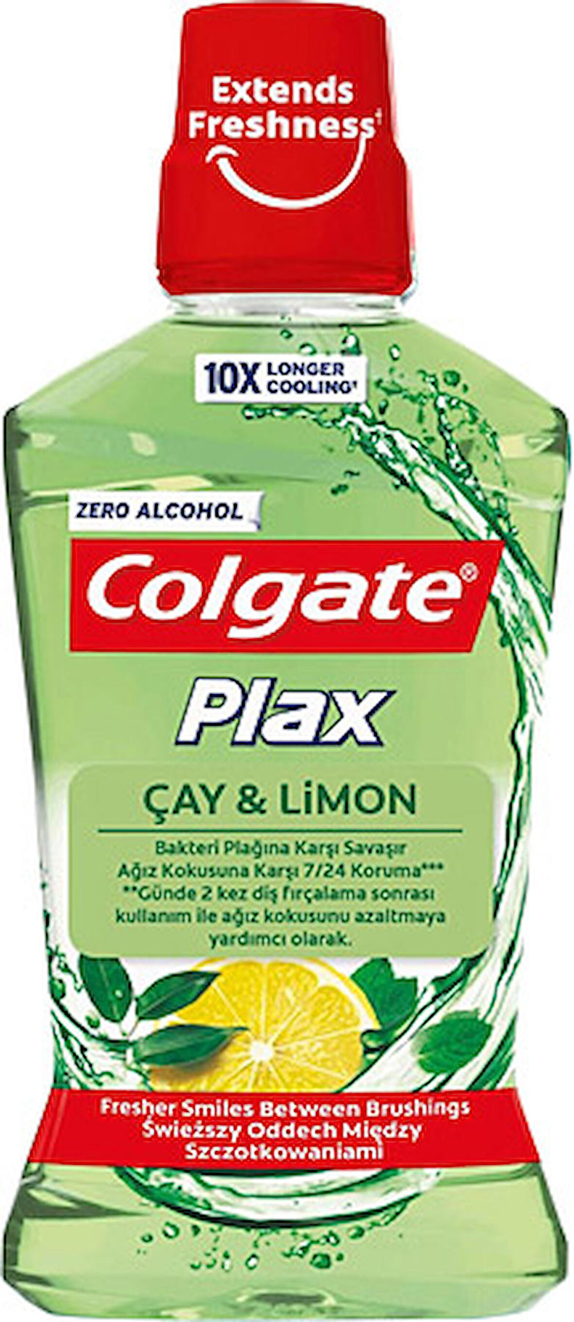 Colgate Ağız Bakım Suyu Çay ve Limon Plağa Karşı Alkolsüz  500 ml x 2 Adet